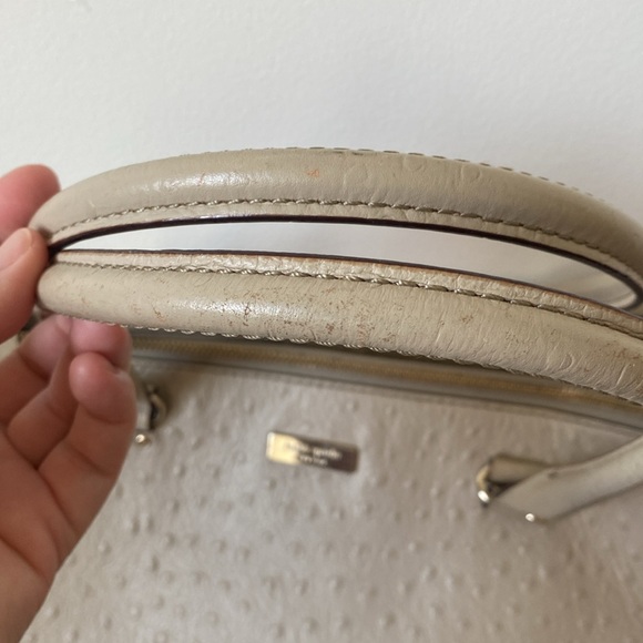 Kate Spade Bristol Drive Loden Embossed Ostrich Soft Taupe Leather Bag - Picture 5 of 16